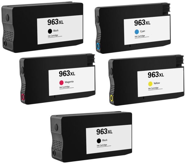 Compatible HP 963XL Set of 4 Ink Cartridges & EXTRA BLACK